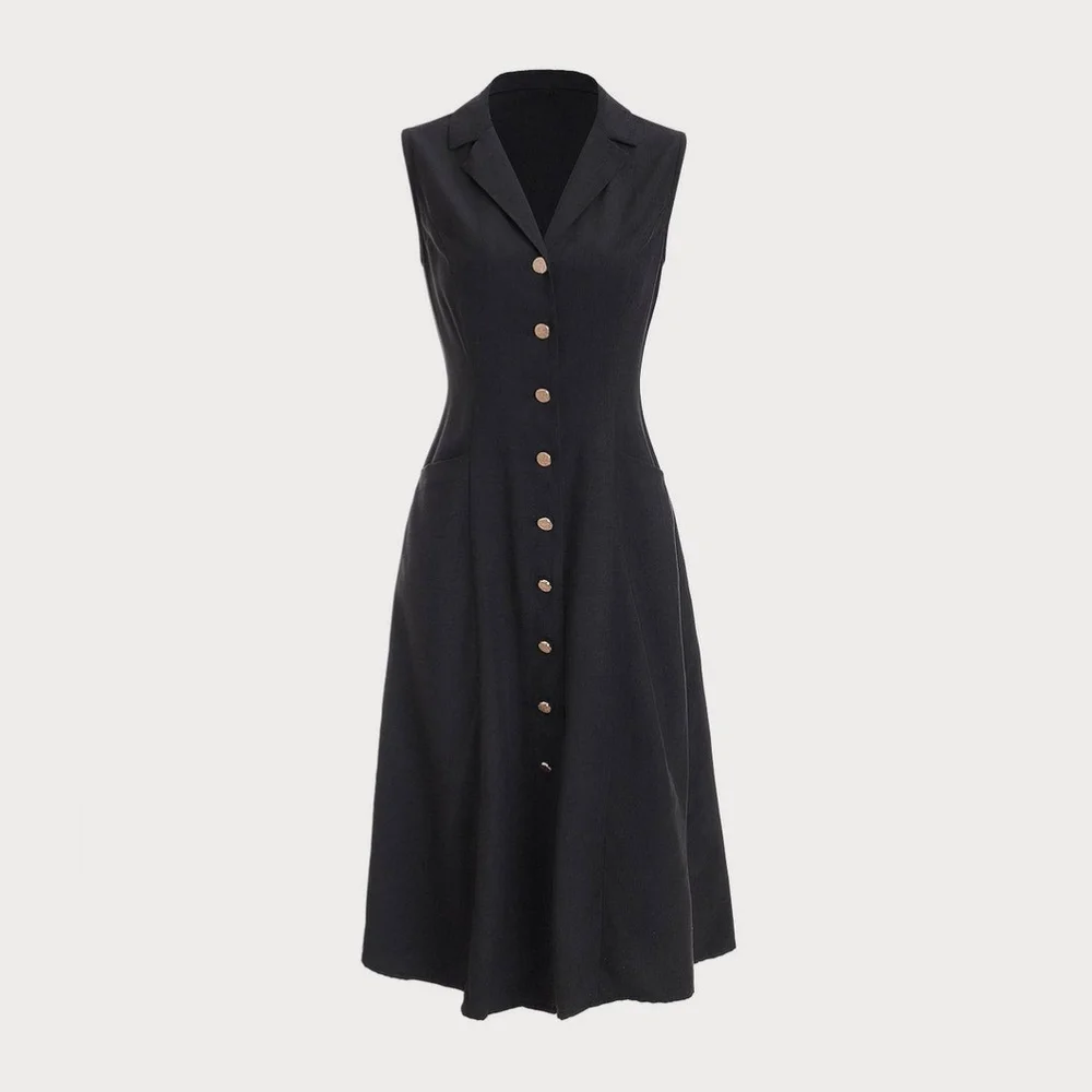 V-Neck Tunic Midi Dress - Picture 1 of 5
